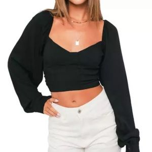 Le Lis Size Large Crop Blouse